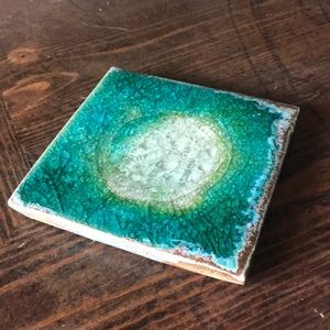Anthropologie green coaster